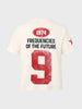 Men's Cream Relaxed Fit Printed Casual T-Shirt