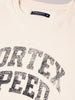 Men's Cream Relaxed Fit Printed Casual T-Shirt
