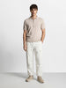 Men's White Relaxed Fit Solid Utility Cargo