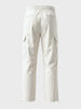 Men's White Relaxed Fit Solid Utility Cargo