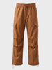 Men's Brown Relaxed Fit Solid Utility Cargo