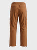Men's Brown Relaxed Fit Solid Utility Cargo