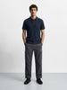 Men's Grey Relaxed Fit Solid Utility Cargo