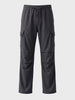 Men's Grey Relaxed Fit Solid Utility Cargo