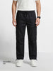 Men's Black Relaxed Fit Solid Utility Cargo