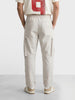 Men's White Relaxed Fit Solid Utility Cargo