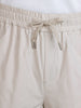 Men's White Relaxed Fit Solid Utility Cargo