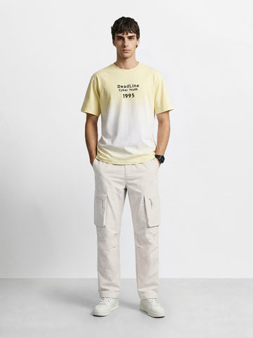 Men's Green Relaxed Fit Solid Utility Cargo