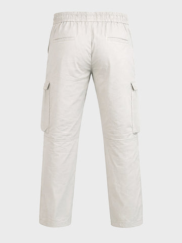 Men's Green Relaxed Fit Solid Utility Cargo