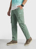Men's Green Relaxed Fit Solid Utility Cargo
