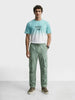 Men's Green Relaxed Fit Solid Utility Cargo
