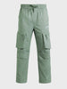 Men's Green Relaxed Fit Solid Utility Cargo
