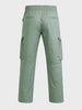 Men's Green Relaxed Fit Solid Utility Cargo