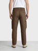 Men's Brown Relaxed Fit Solid Utility Cargo