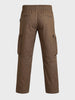 Men's Brown Relaxed Fit Solid Utility Cargo