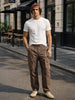 Men's Brown Relaxed Fit Solid Utility Cargo