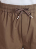 Men's Brown Relaxed Fit Solid Utility Cargo