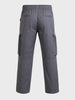 Men's Grey Relaxed Fit Solid Utility Cargo