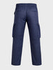 Men's Blue Relaxed Fit Solid Utility Cargo