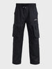 Men's Black Relaxed Fit Solid Utility Cargo