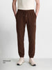 Men's Brown Relaxed Fit Solid Casual Joggers