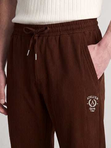 Men's Brown Relaxed Fit Solid Casual Joggers
