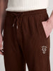 Men's Brown Relaxed Fit Solid Casual Joggers
