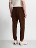 Men's Brown Relaxed Fit Solid Casual Joggers