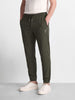 Men's Green Relaxed Fit Solid Casual Joggers