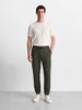 Men's Green Relaxed Fit Solid Casual Joggers
