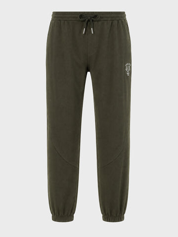Men's Green Relaxed Fit Solid Casual Joggers