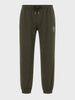 Men's Green Relaxed Fit Solid Casual Joggers