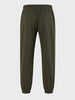 Men's Green Relaxed Fit Solid Casual Joggers