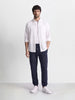 Men's Blue Relaxed Fit Solid Casual Joggers