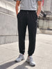 Men's Black Relaxed Fit Solid Casual Joggers