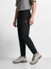 Men's Black Relaxed Fit Solid Casual Joggers