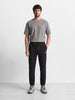 Men's Black Relaxed Fit Solid Casual Joggers