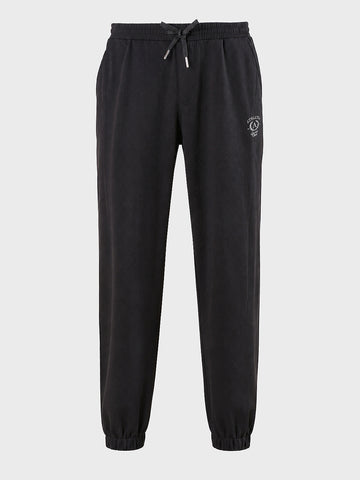 Men's Black Relaxed Fit Solid Casual Joggers