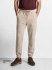 Men's White Relaxed Fit Solid Casual Joggers