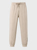 Men's White Relaxed Fit Solid Casual Joggers