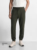 Men's Olive Relaxed Fit Solid Casual Joggers