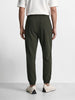Men's Olive Relaxed Fit Solid Casual Joggers