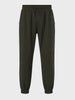 Men's Olive Relaxed Fit Solid Casual Joggers