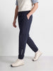 Men's Blue Relaxed Fit Solid Casual Joggers