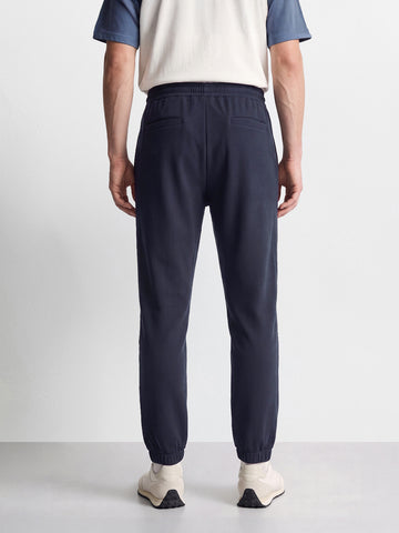 Men's Blue Relaxed Fit Solid Casual Joggers