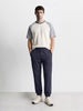 Men's Blue Relaxed Fit Solid Casual Joggers
