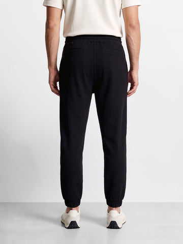 Men's Black Relaxed Fit Solid Casual Jogger