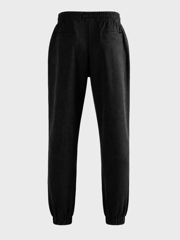 Men's Black Relaxed Fit Solid Casual Jogger