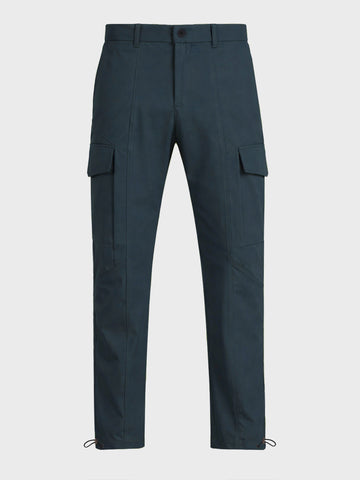 Men's Grey Relaxed Fit Solid Utility Cargo