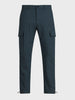 Men's Grey Relaxed Fit Solid Utility Cargo